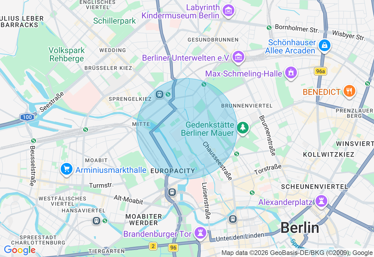 Kartenansicht der Location
