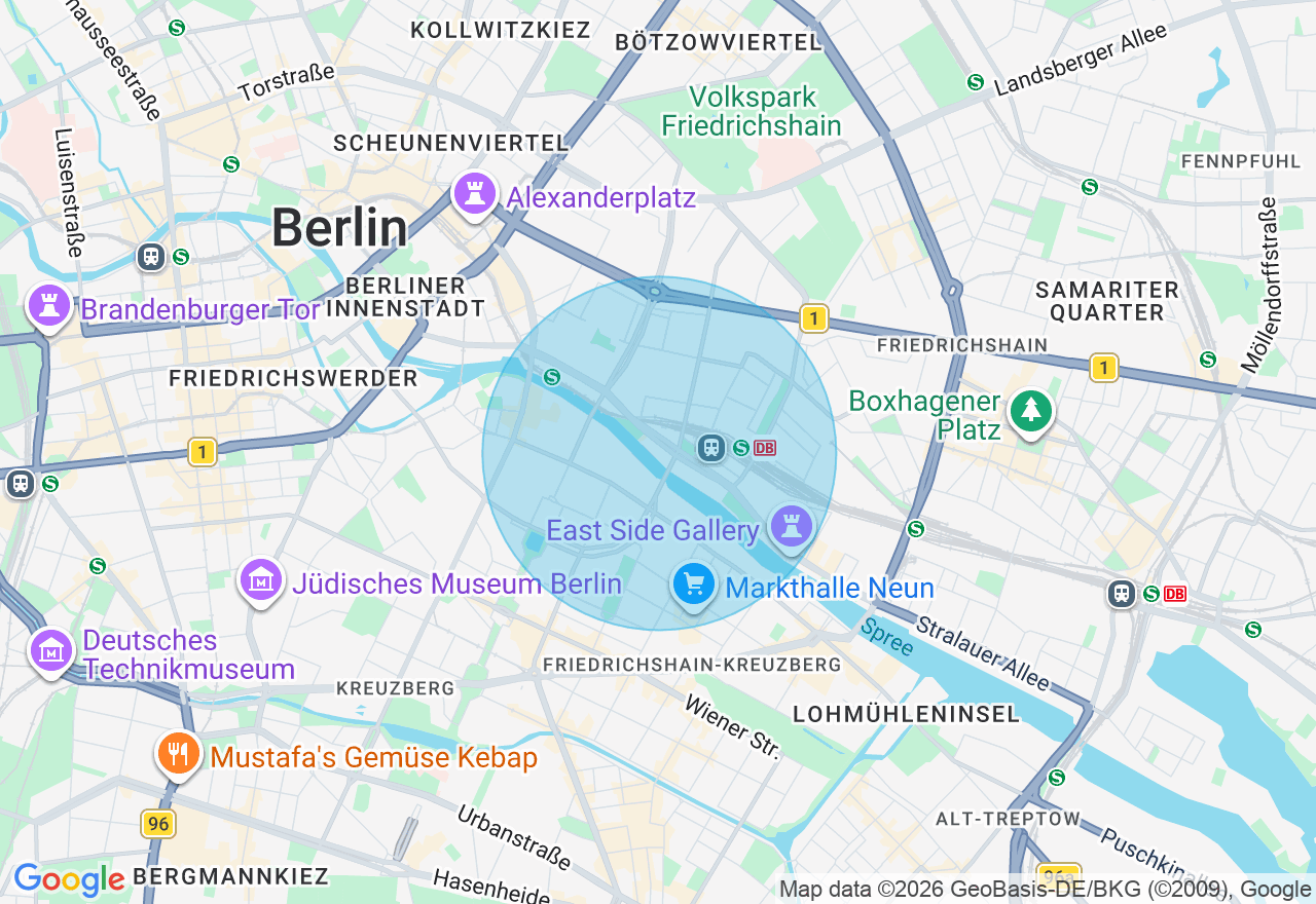 Kartenansicht der Location