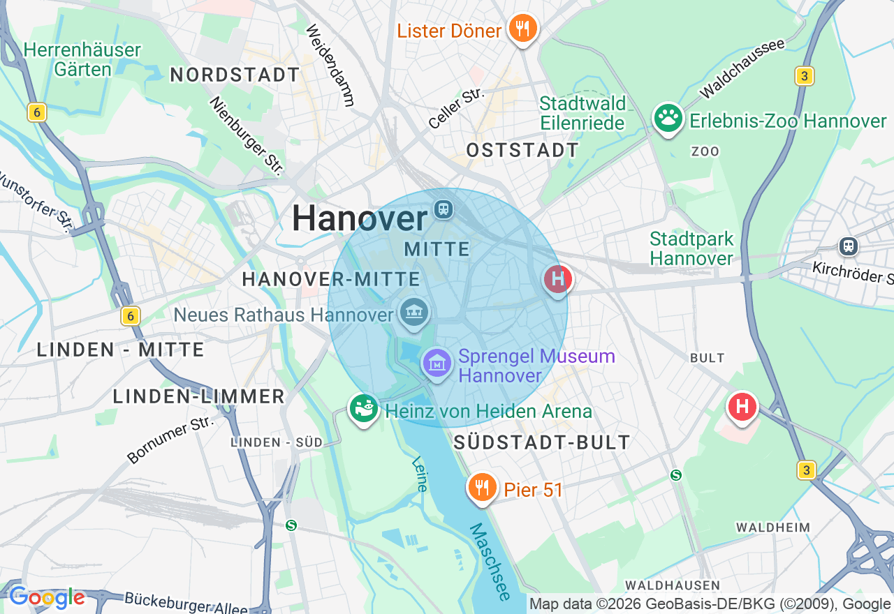 Kartenansicht der Location